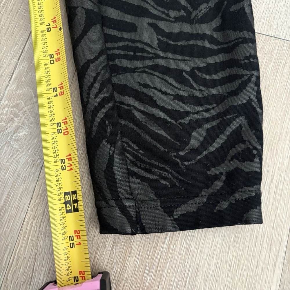 Inc International Concepts Pants Women's Medium Animal Print Ponte Skinny Black - Picture 8 of 11